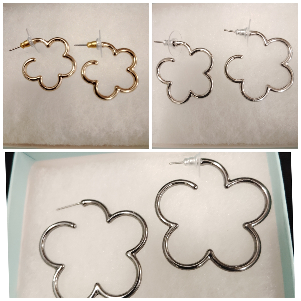 Park Lane Gold and Silver Flower Earrings
